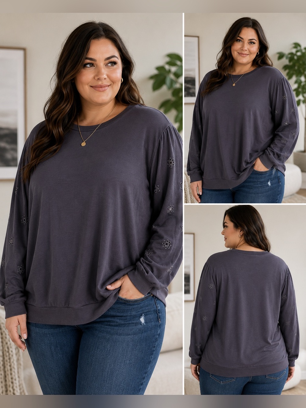 Torrid Periscope Eyelet Sleeve French Terry Pullover 2X BNWT
